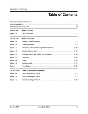 Genie TML 4000N Light Tower - Parts Manual - Image 3