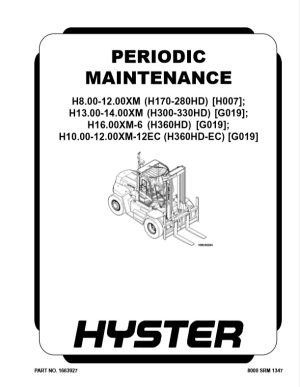 Hyster H8.00-12.00CM Periodic Maintenance Manual - Image 4