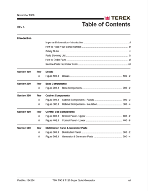 Genie T120P Generator Parts Manual - Image 3