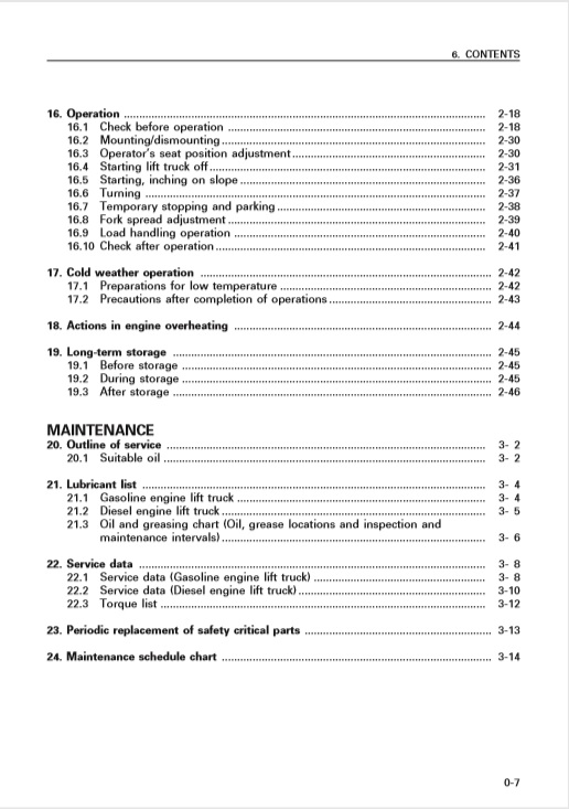 Komatsu FG35-7 Operators and Maintenance Manual - Image 2