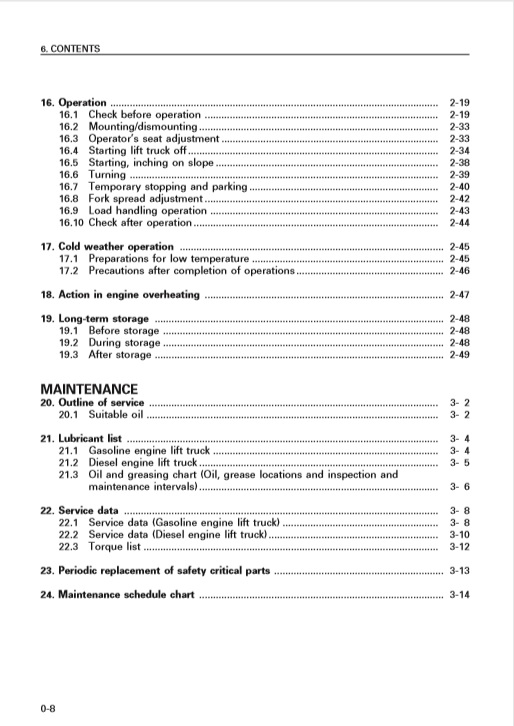 Komatsu FG50-7 Forklift Operators and Maintenance Manual - Image 5