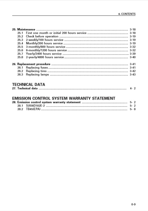 Komatsu FG50-7 Forklift Operators and Maintenance Manual - Image 4